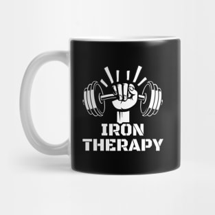 Iron Therapy, Weight Lifting Energetic Power Workout for Muscle Bodybuilding Mug